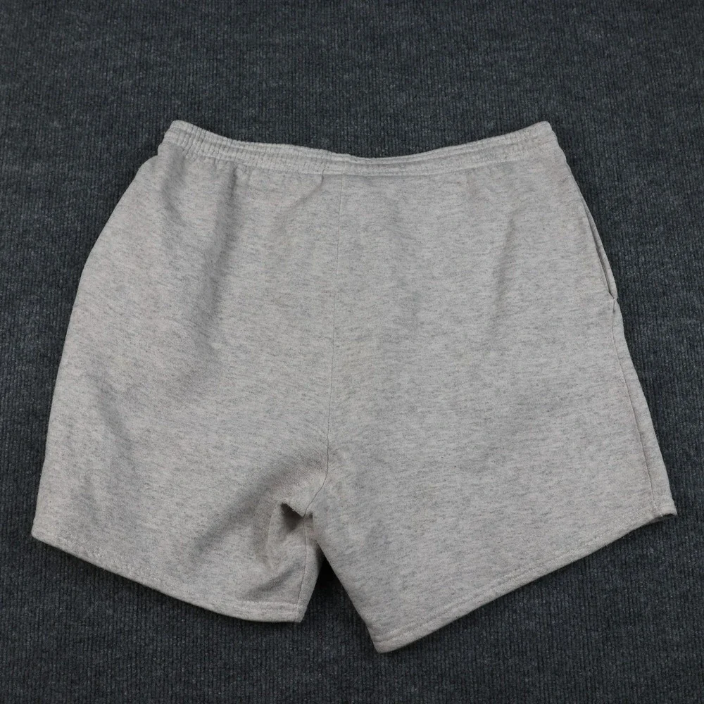 Vintage Team USA Olympic Sweat Shorts Mens Heather Gray Fleece Embroidered Rings